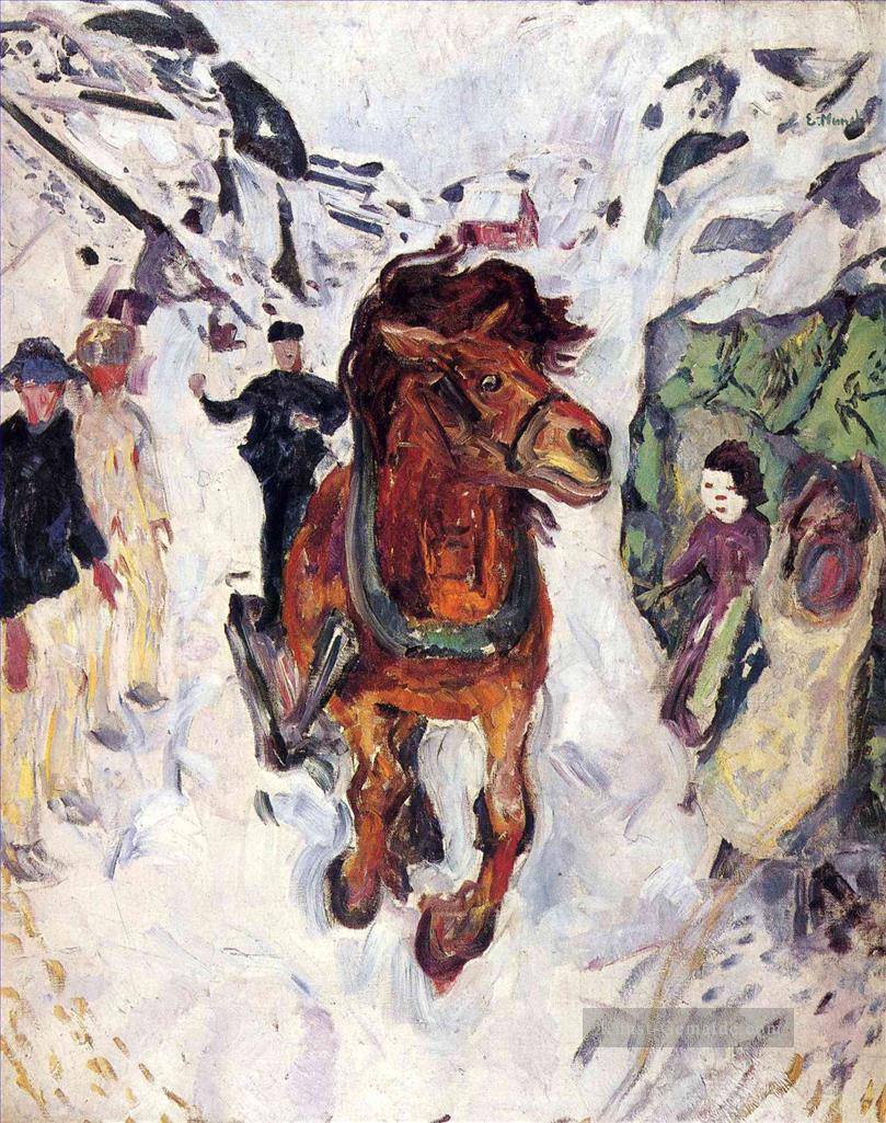 galoppierendes Pferd 1912 Edvard Munch Expressionismus Ölgemälde